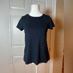 J Jill Pima Crew Neck Tee Shirt Womens XS Blue Short Sleeve Pima Pullover T